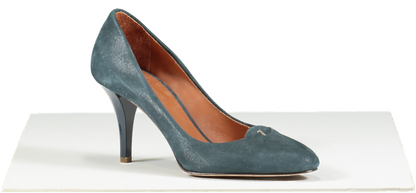 TRUSSARDI Blue Suede Mid-heel Court Shoes UK 3 EU 36 👠