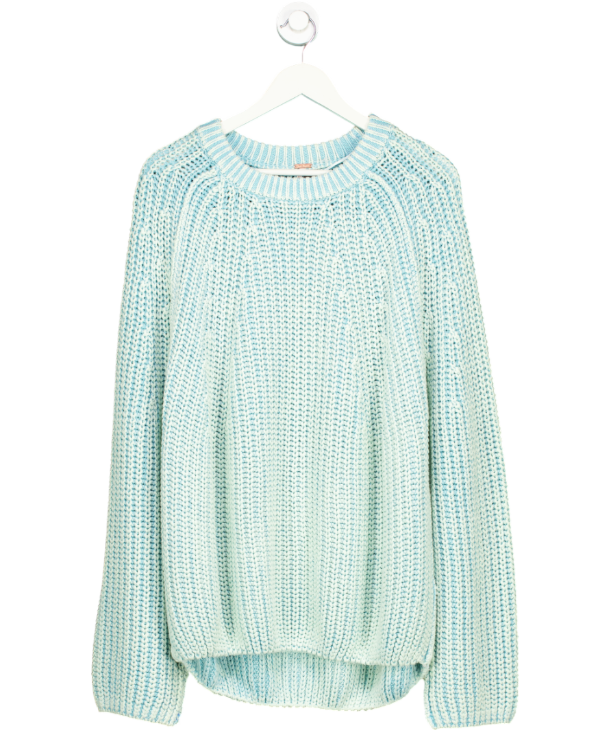 Free People Blue Take Me Home Sweater UK L