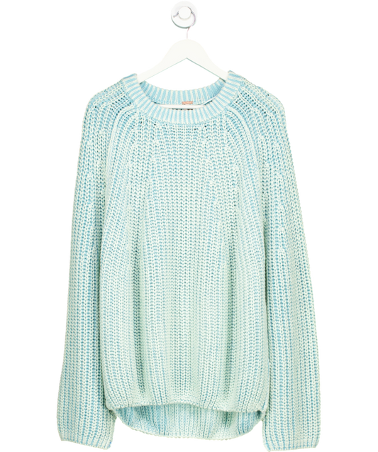 Free People Blue Take Me Home Sweater UK L