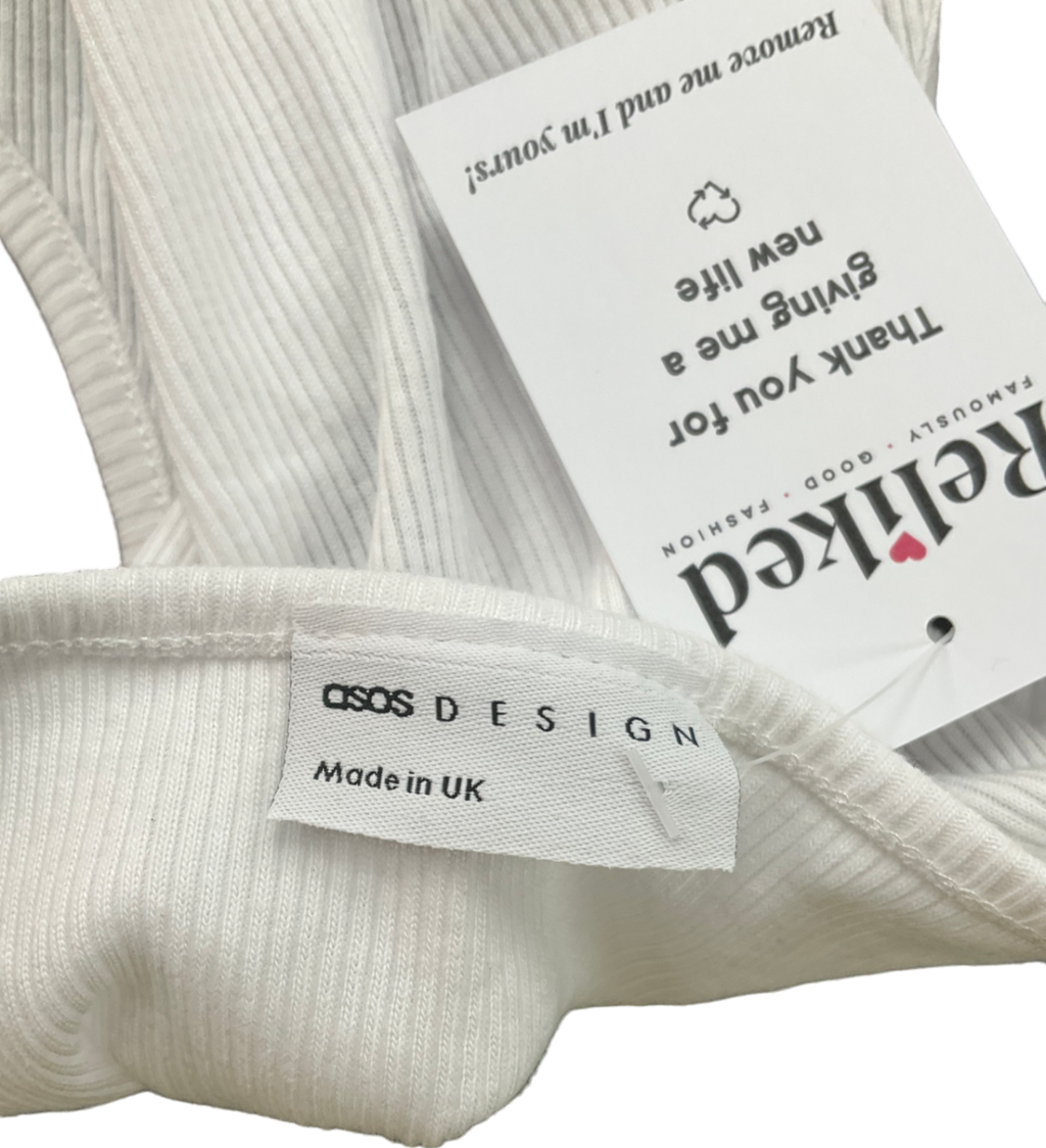 ASOS White Canotta Bianca Con Stampa “kiss A Cowboy" One Size