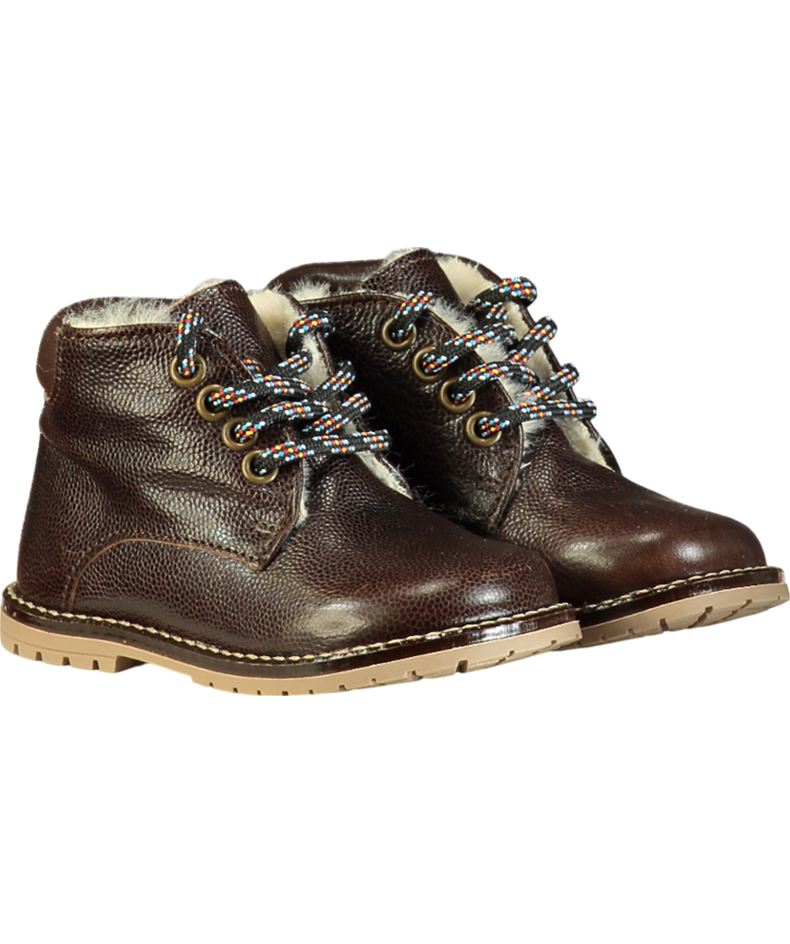 Bonpoint Brown Danton Leather And Suede Boots UK 4 EU 20 👼