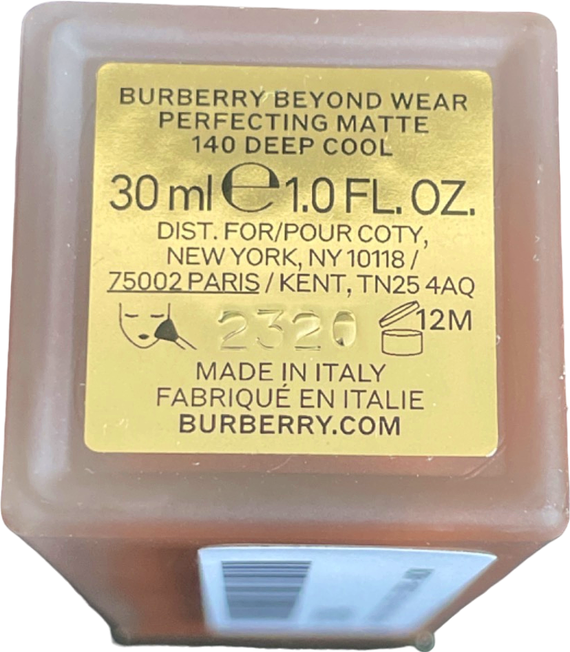 Burberry Beyond Wear Perfecting Matte Foundation- 140 Deep Cool 30ml