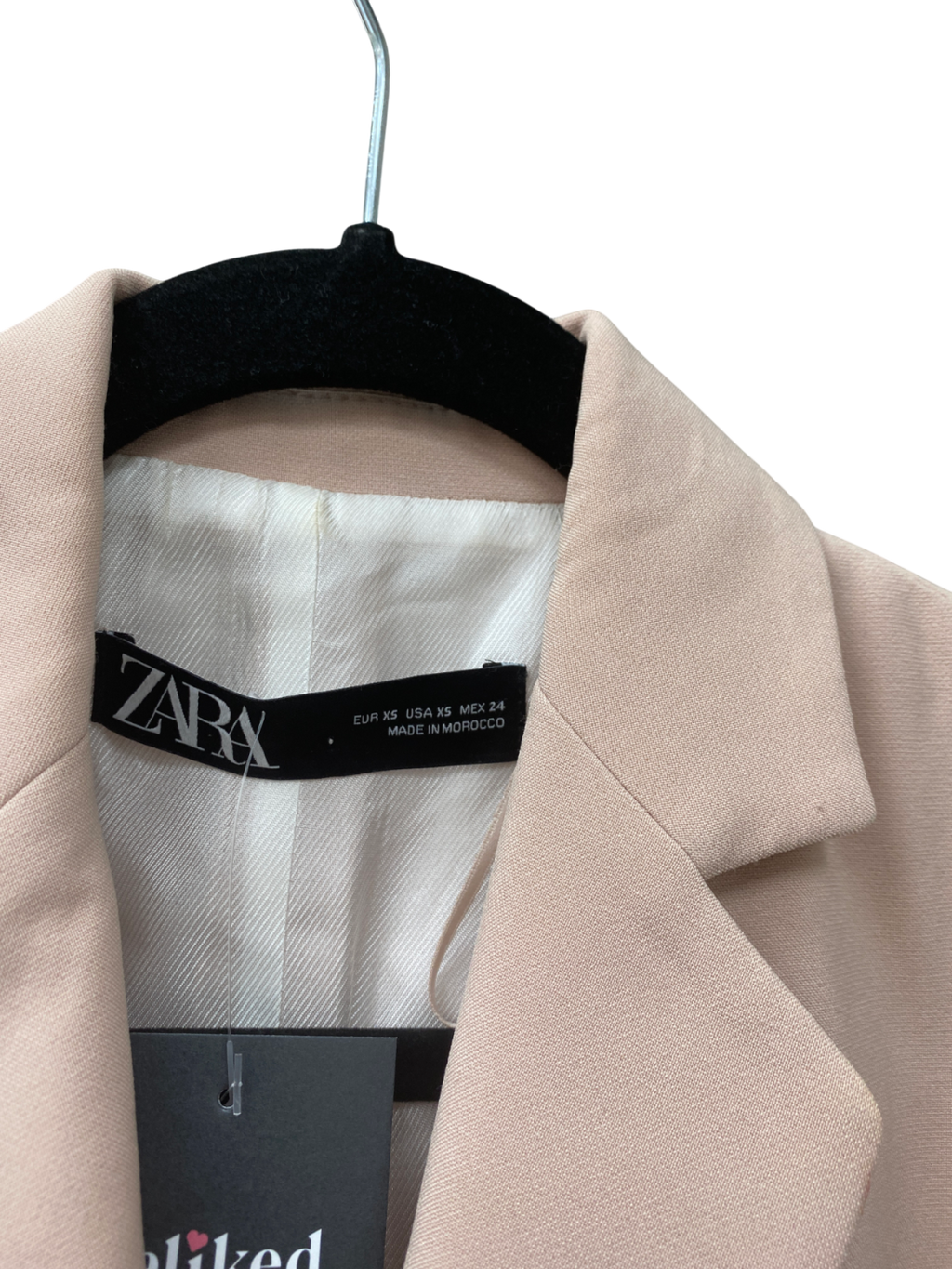 ZARA Pink Tie Belt Waistcoat UK XS