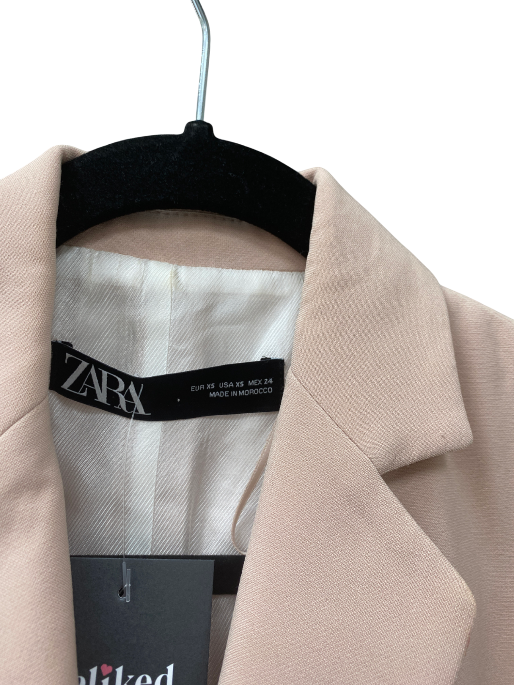 ZARA Pink Tie Belt Waistcoat UK XS