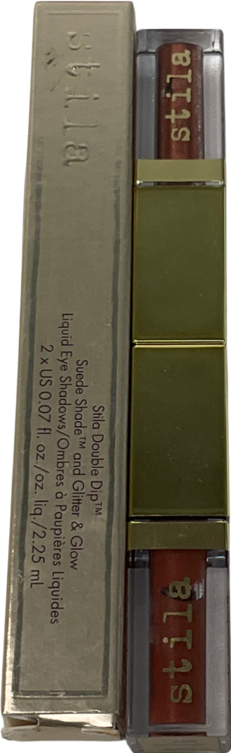 Stila Double Dip Suede Shade Glitter & Glow Eyeshadow Hot Tamale 2.25
