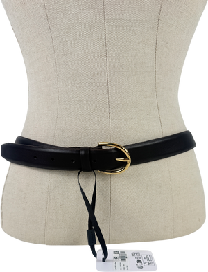 Varley Lenai Leather Ebony Brown Belt UK S/M