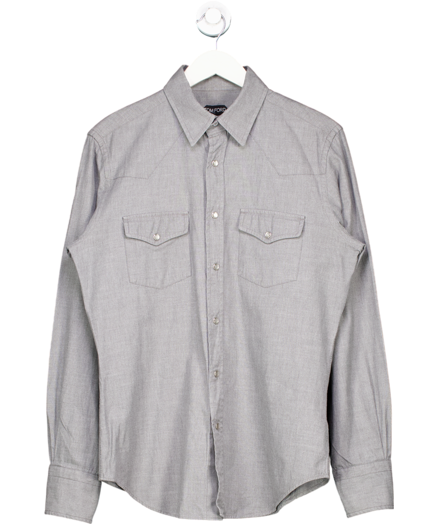 Tom Ford Grey Western Shirt UK S