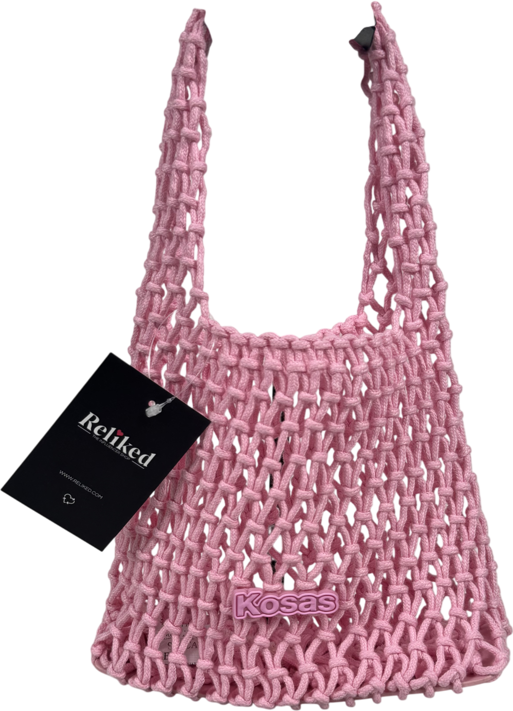 Kosas Pink Crochet Bag One Size