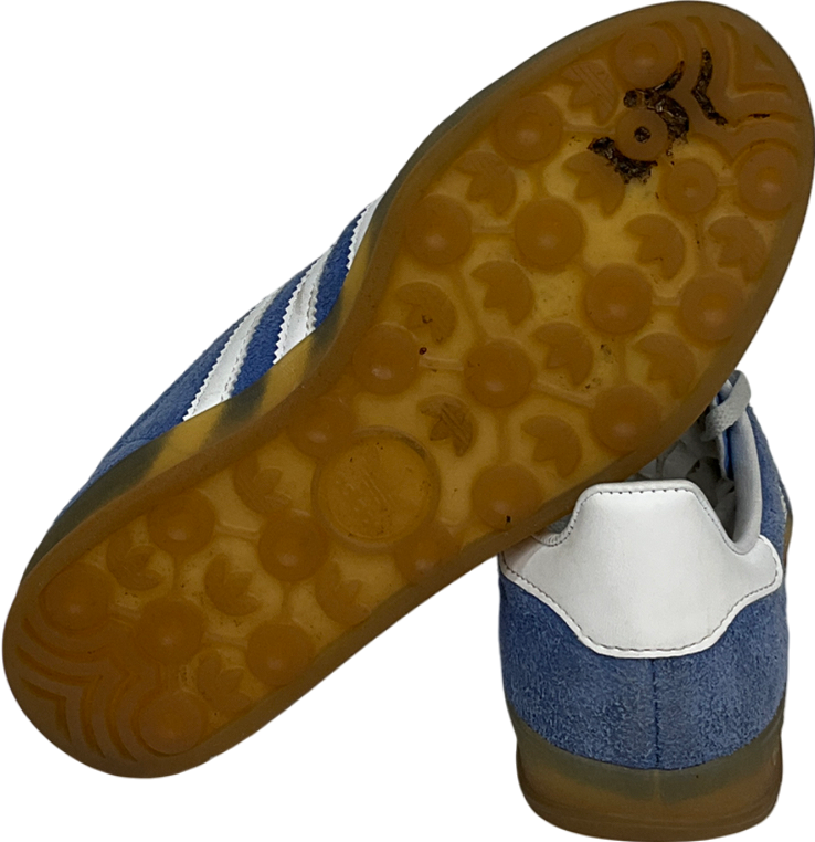 adidas Gazelle Indoor - Trainers - Blue Fusion Cloud White Gold Metallic UK 5.5 EU 38.5 👠