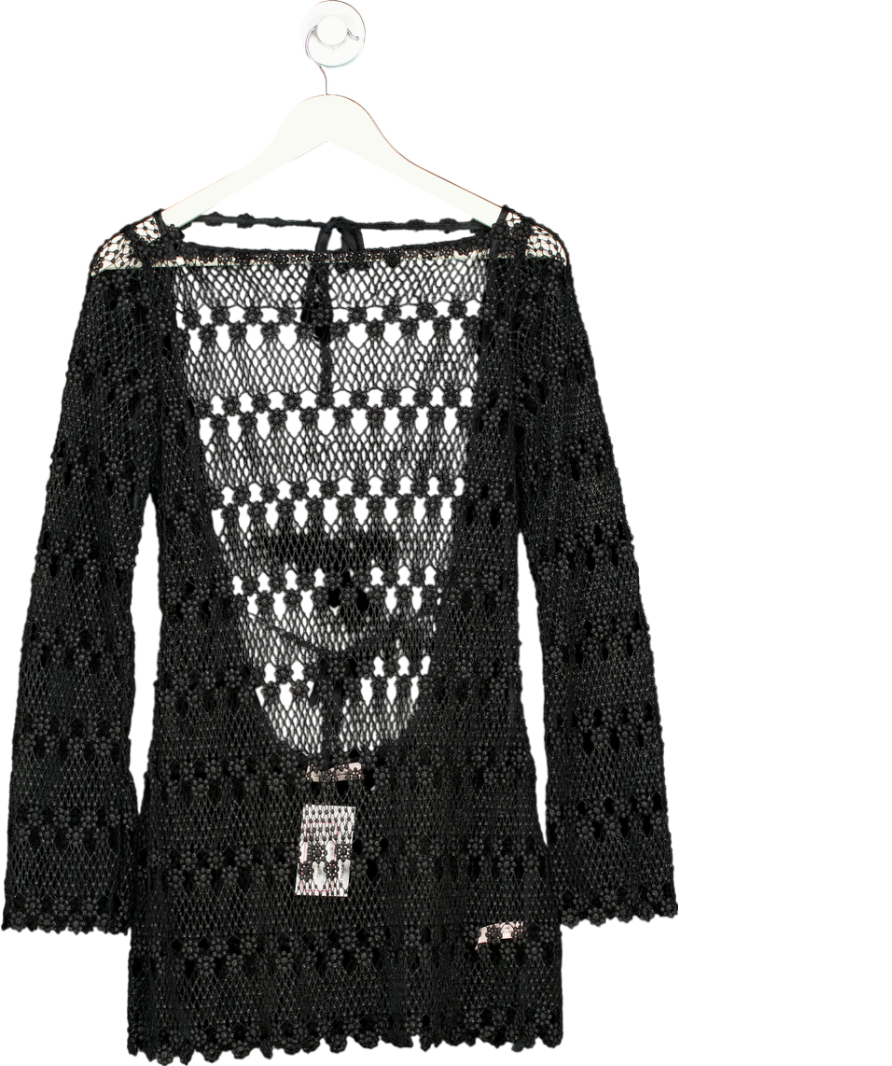 Agent Provocateur Black Open Back Lace Dress UK S/M