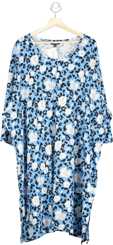 Ulla Popken Blue Floral Print Dress XXL