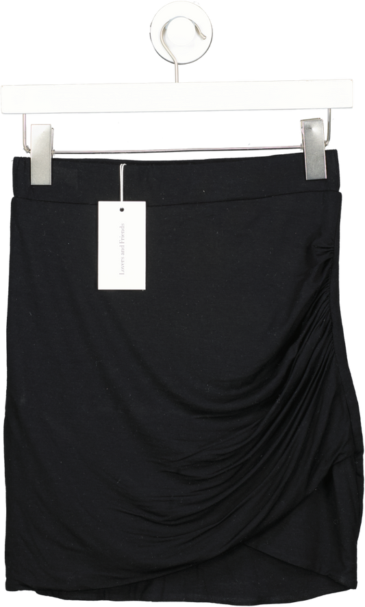 Lovers and Friends Black Jersey Mini Skirt UK S