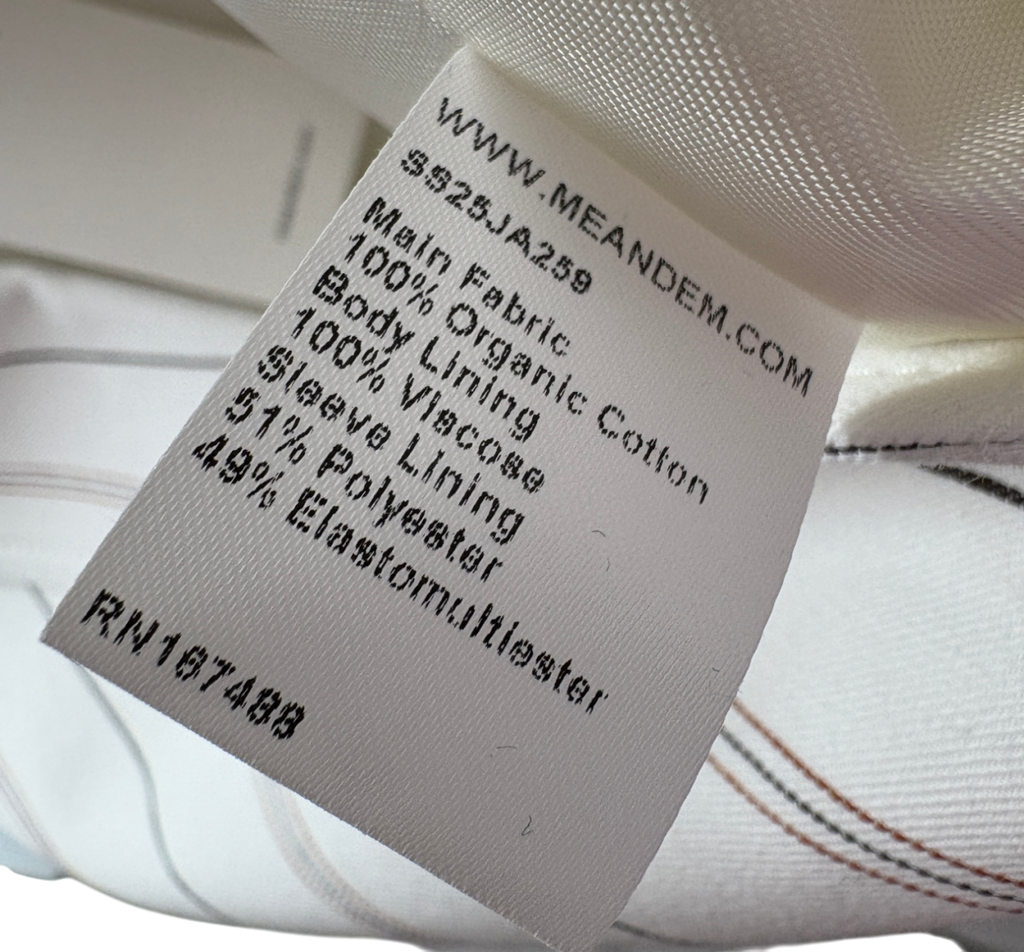 ME+EM White The Very Useful Multi Stripe Blazer UK 16