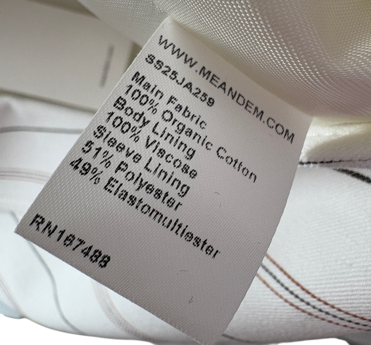 ME+EM White The Very Useful Multi Stripe Blazer UK 16