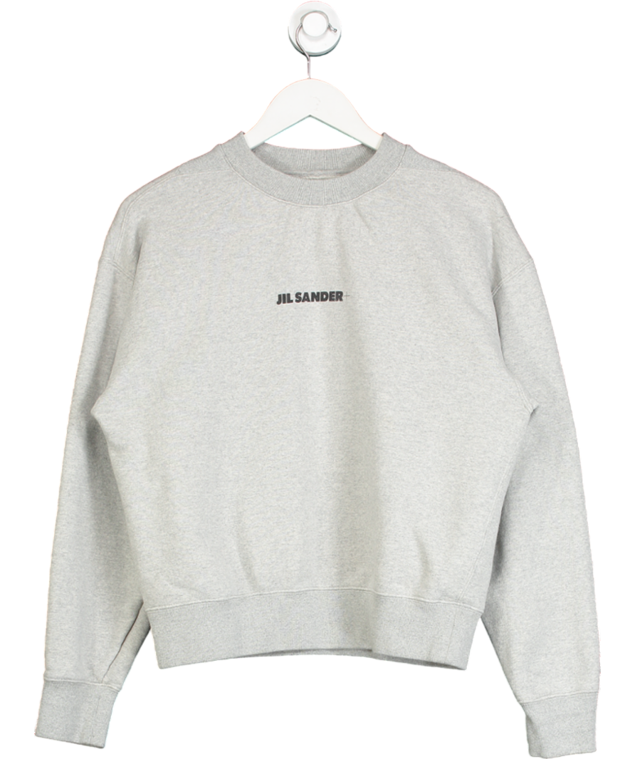 Jil Sander Grey Small Logo Sweatshirt UK XS