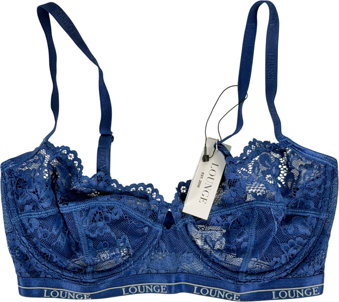 Lounge Underwear Blue Blossom Balcony Bra UK 32F