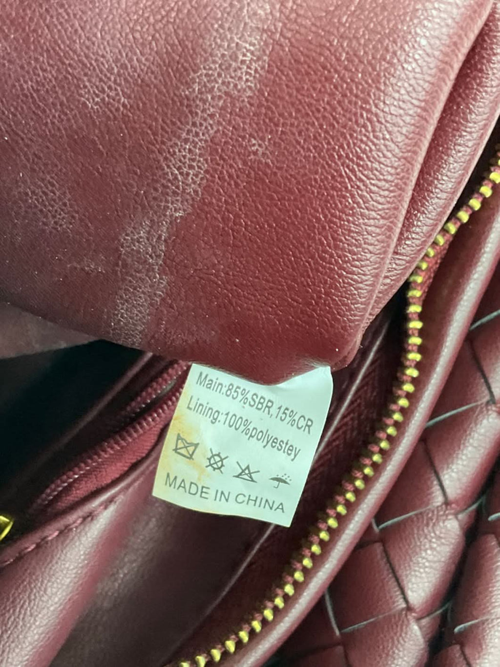 Red Woven Knot Handle Grab Bag