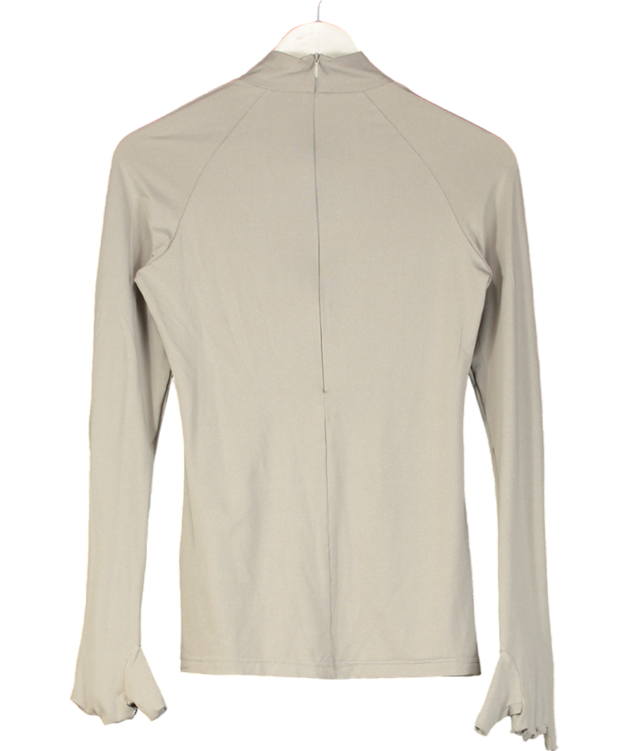 *SVG Grey Long Sleeve Top With Built In Gloves UK L