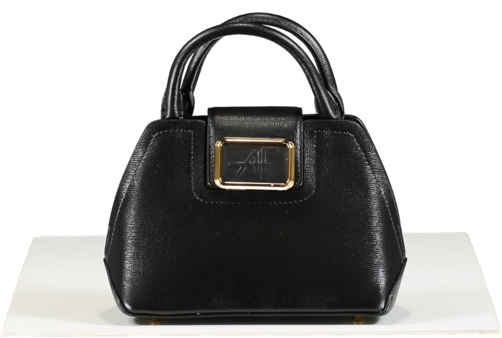 Alberta Ferretti Black Mini Albi 33 Leather Handbag