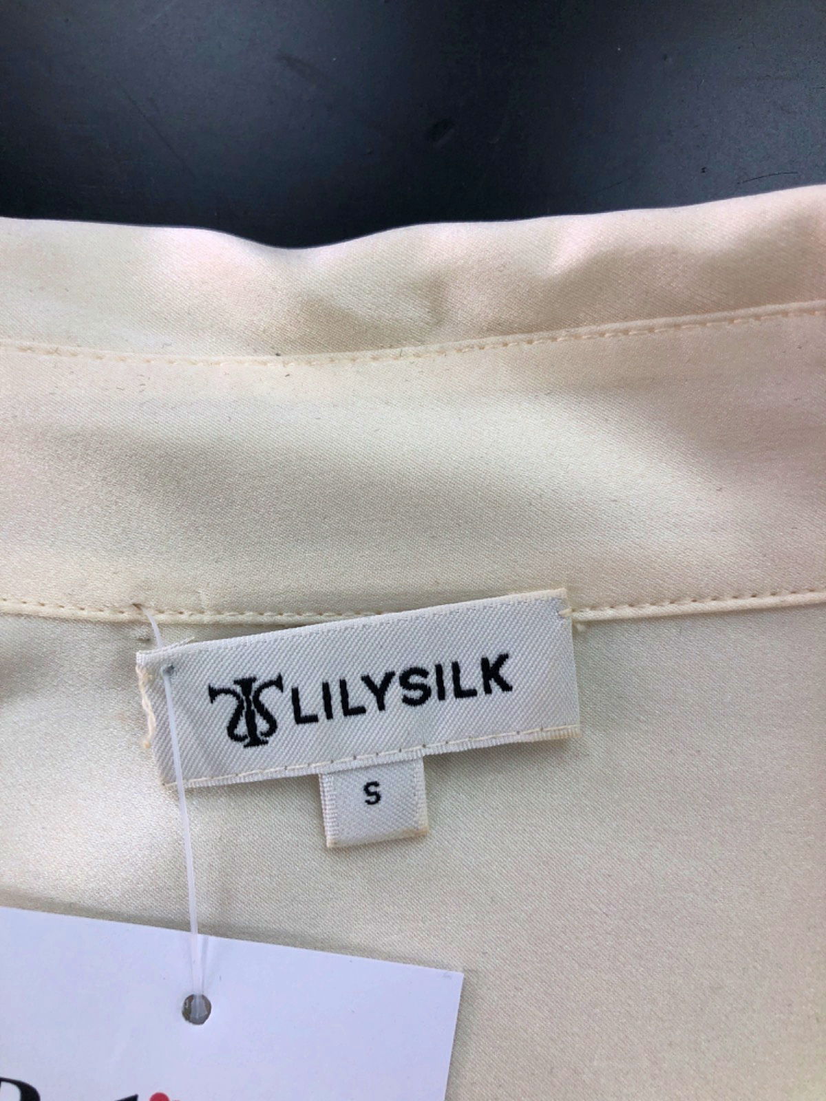 Lilysilk Cream 100% Mulberry Silk Blouse S