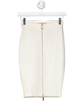 Pinko Zip Mid Length White Skirt UK M