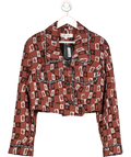 Diane von Furstenberg Brown Lacie Wool Blend Jacket UK S