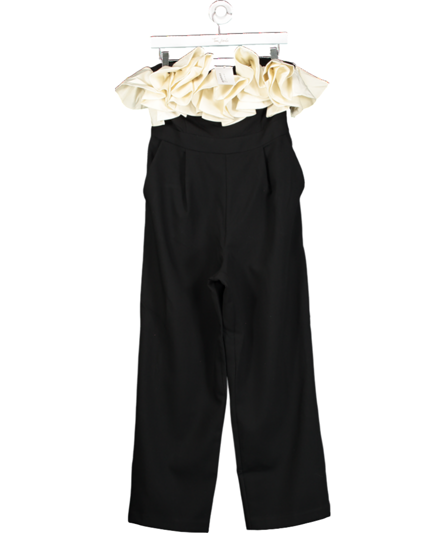 Very Black Bandeau Ruffle Mono Jumpsuit UK 12