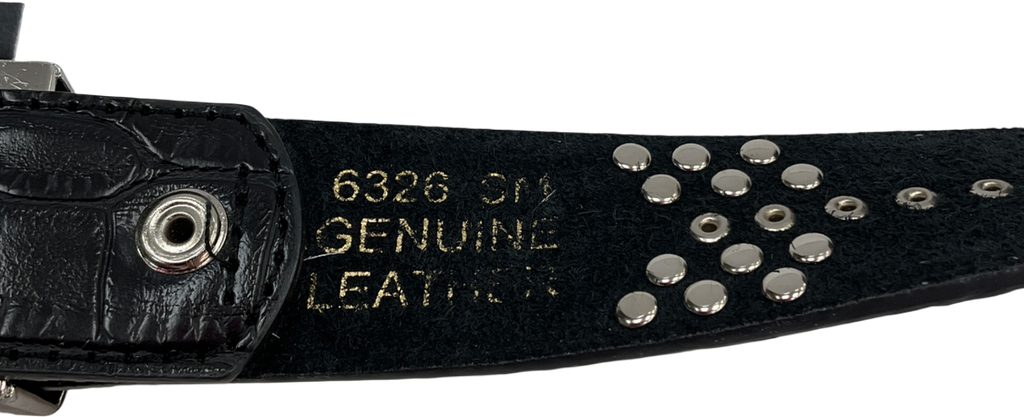 Boot Barn Black Shyanne Croc Print Bling Arrow Belt UK S/M