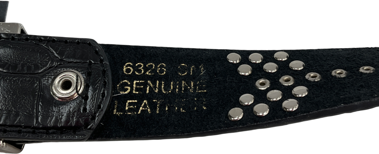 Boot Barn Black Shyanne Croc Print Bling Arrow Belt UK S/M