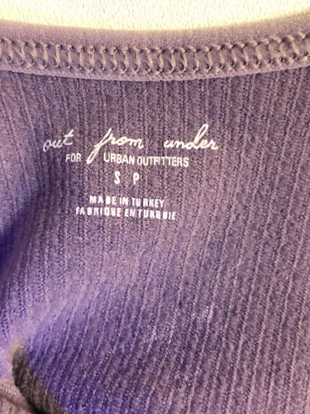 Urban Outfitters Lilac Ribbed Cropped Tank Top UK S