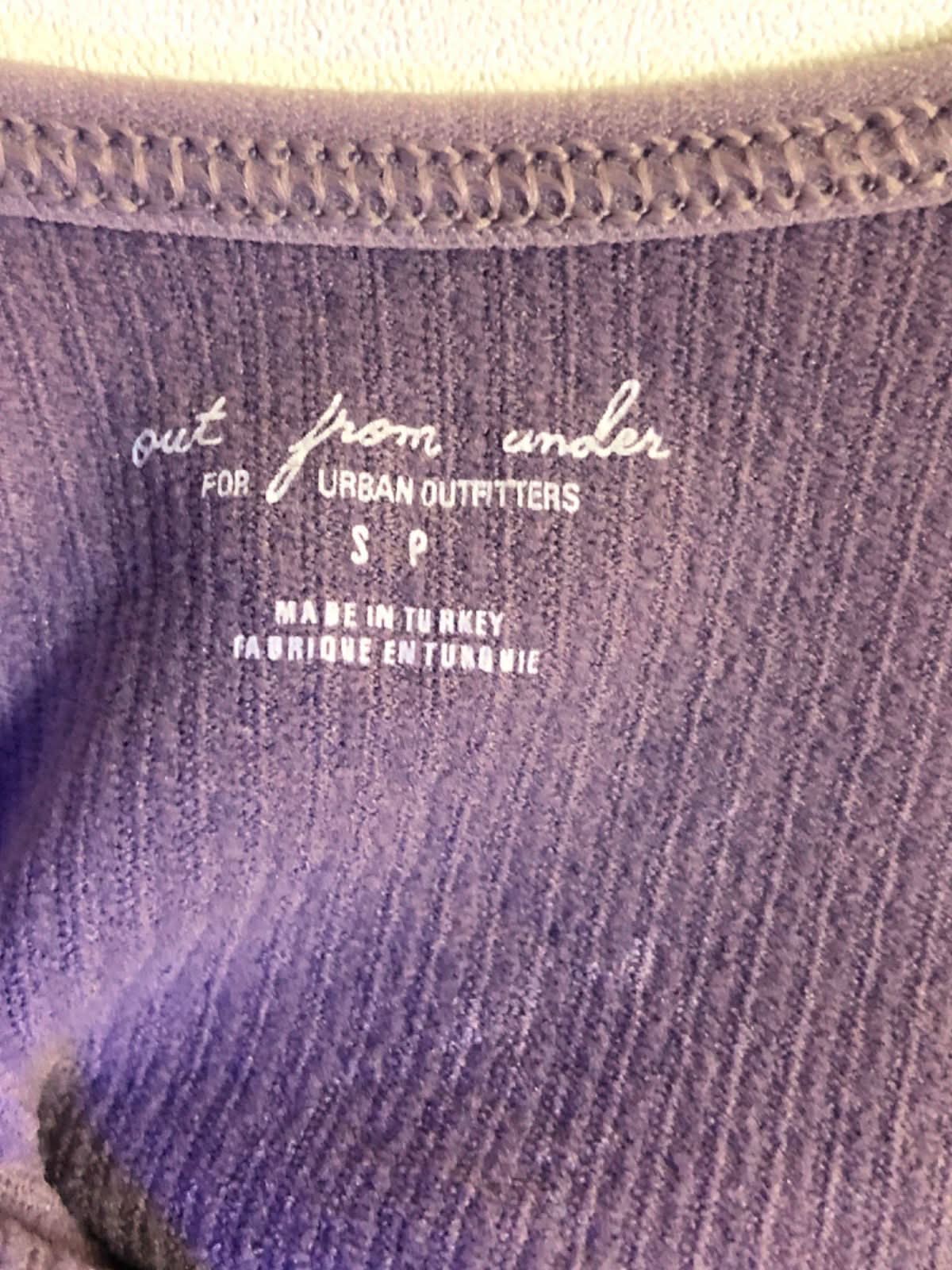 Urban Outfitters Lilac Ribbed Cropped Tank Top UK S