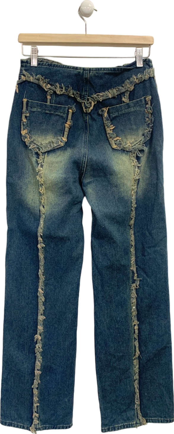 Mars The Label Blue Distressed Denim Jeans UK S