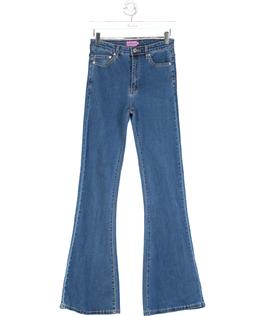 Edikted Blue Skinny Flare Jeans UK S