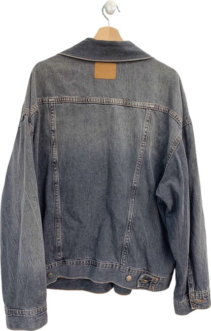 Weekday Blue Lincoln Denim Oversized Jacket UK L