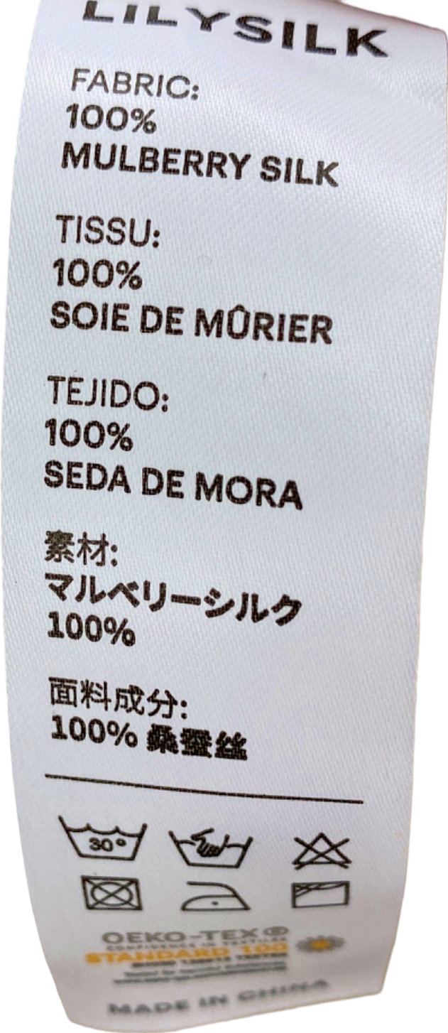 LilySilk Cream Classic Silk Shirt UK Size 10