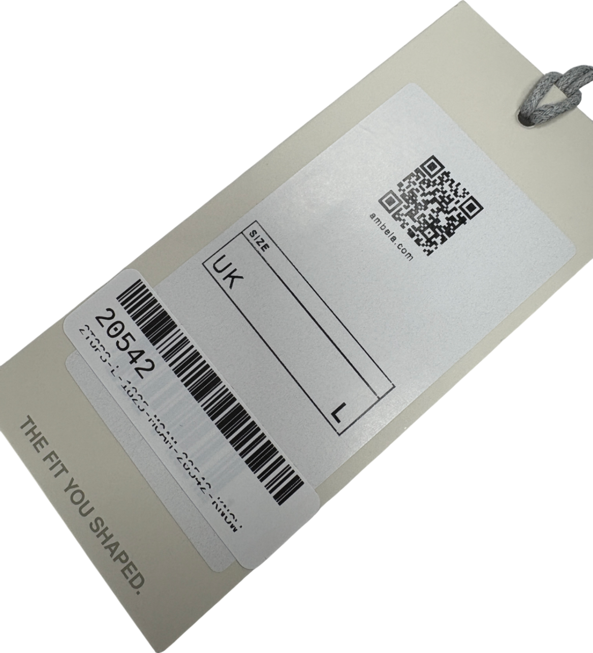 Ambela White Double Layered Cotton T-shirt UK L