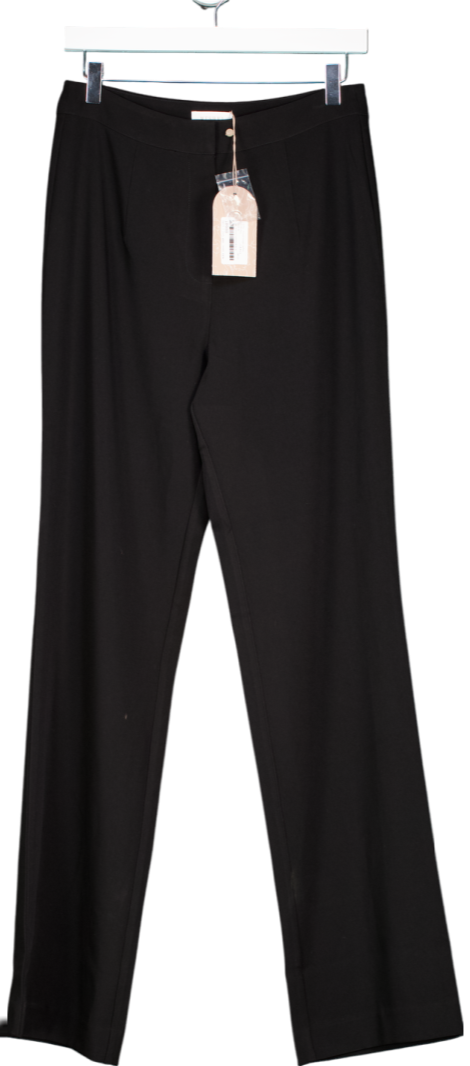 Meshki Black Allanah Straight Leg Trousers UK M