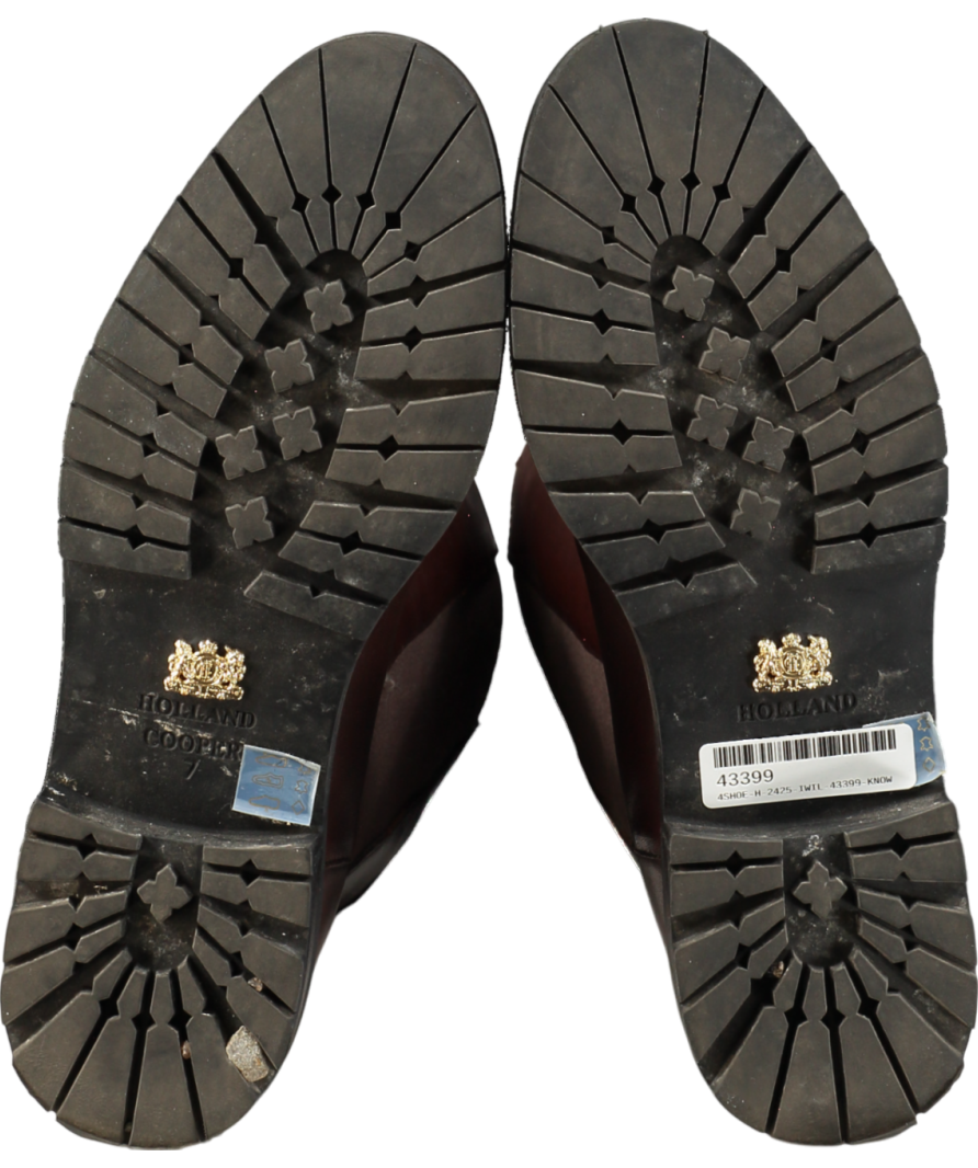 Holland Cooper Brown Astoria Leather Knee Boots - Rich Chocolate UK 7 EU 40 👠