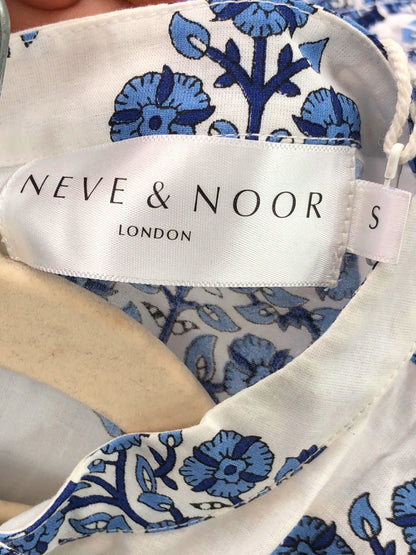 Neve & Noor Blue Tally Shirt in Indi Lapis UK S