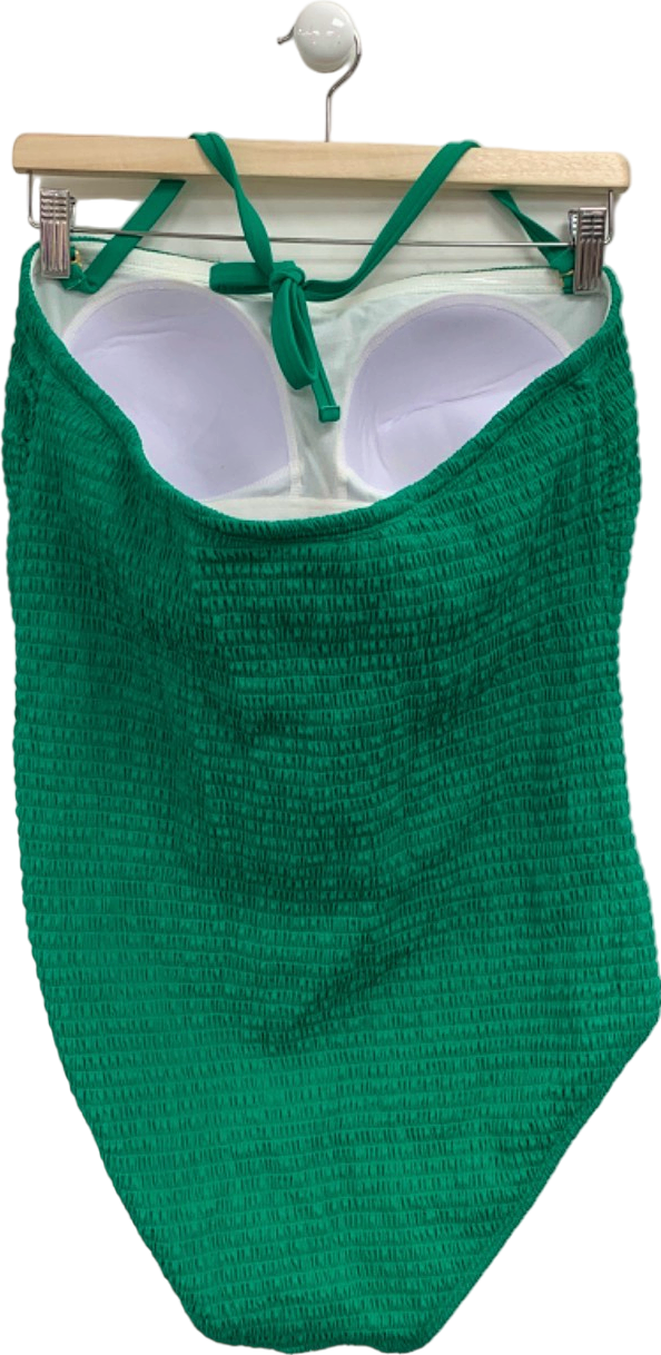 Boden Green Textured Swimsuit UK 18