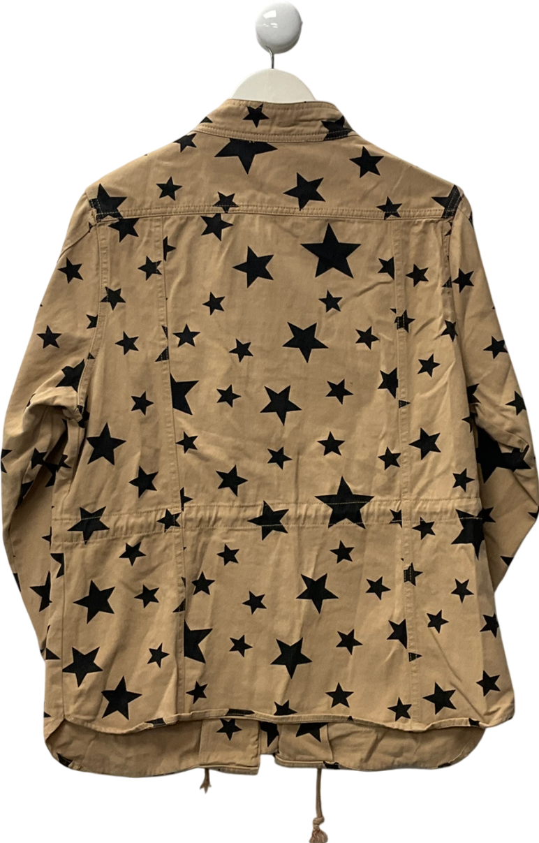 Ciminy Paris Beige Star Printed Jacket UK L