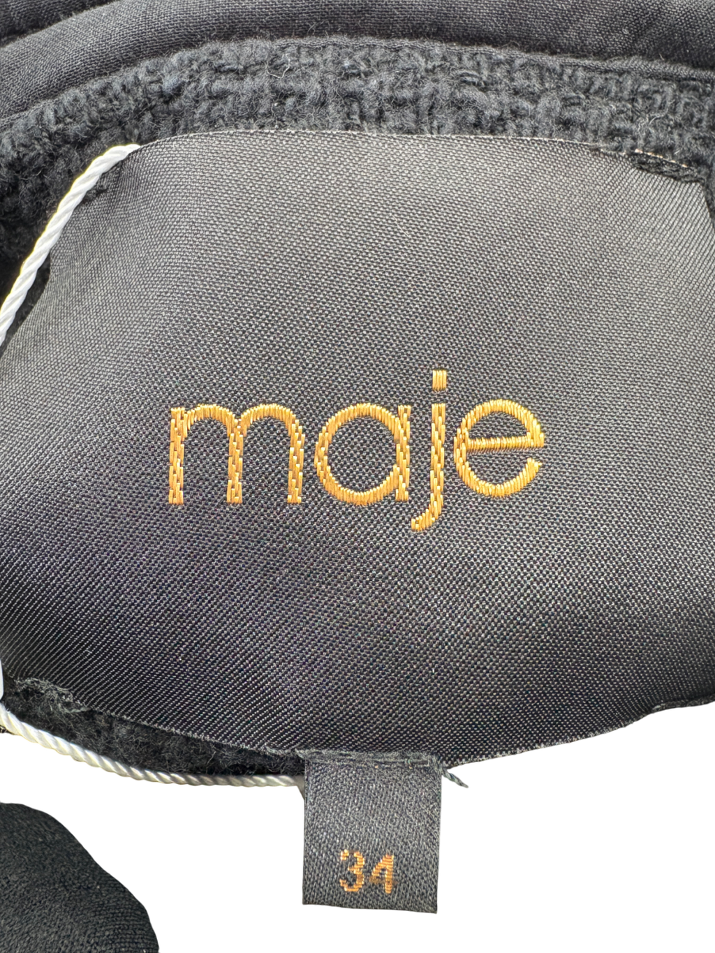 Maje Black Boucle 2-piece Jacket And Mini Skirt Set UK 6