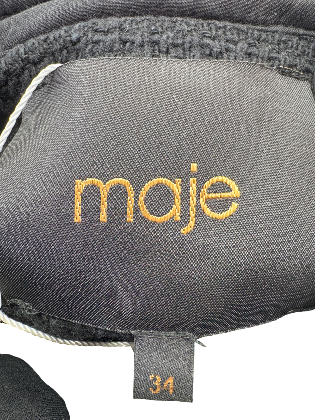 Maje Black Boucle 2-piece Jacket And Mini Skirt Set UK 6