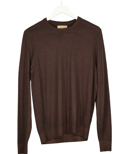 Falconeri Brown Round-neck Ultrasoft Cashmere Jumper UK S