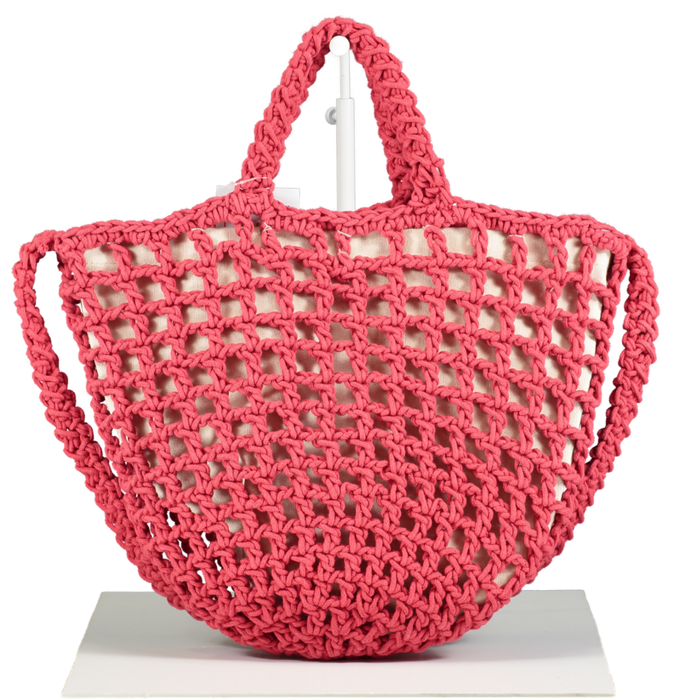 Madewell Red Crochet Tote Bag