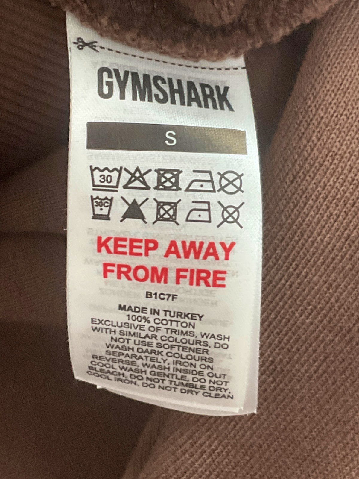 Gymshark Brown Physical Education 2022 Hoodie UK S
