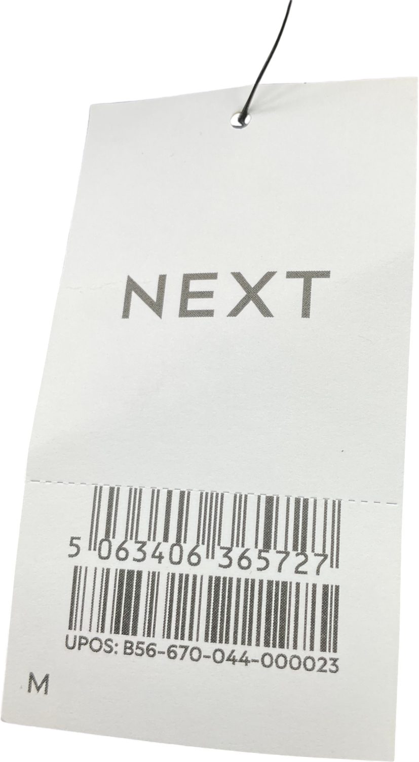 Next Black Faux Fur And Leather Effect Coat UK M