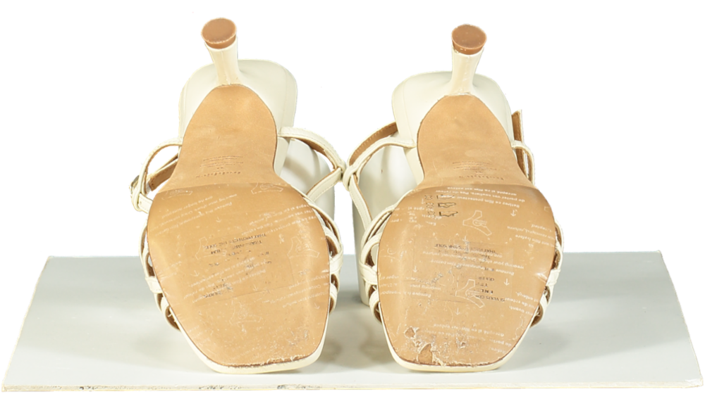 Bobbies Beige Strappy Heeled Sandals UK 8 EU 41