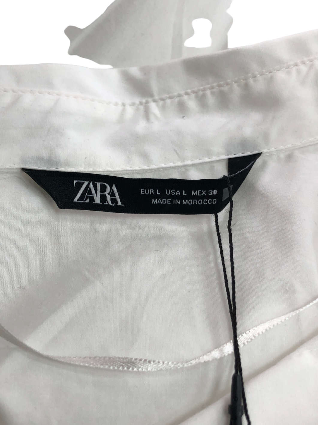 ZARA White Basic Poplin Shirt UK 12