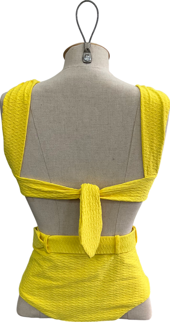 Arabella London Yellow The Modern Bustier High Waist Bikini In Sunbeam UK 6